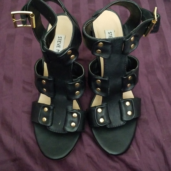 Steve madden black wedges size 6.5 - Picture 2 of 6